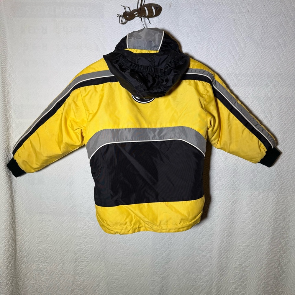 Choko Snowmobile Jacket yellow black white womens size 8 fleece interior